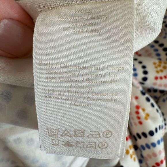 BODEN Arwen Cream Sunshine Print Sleeveless Cotton, Linen Midi Dress Size 14 - Picture 11 of 11